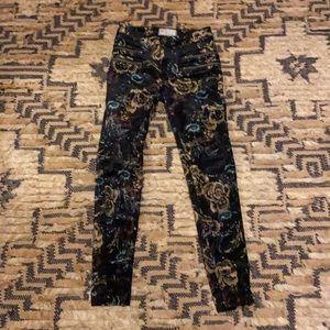 Free people velour skinny pants